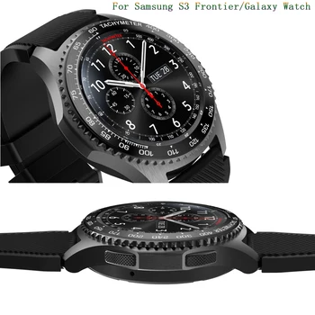 

2pcs Smart Watch Cover for Samsung Galaxy S3 Frontier Watch Smart Bracelet 42/46MM Bezel Ring Adhesive Cover Anti Scratch Metal
