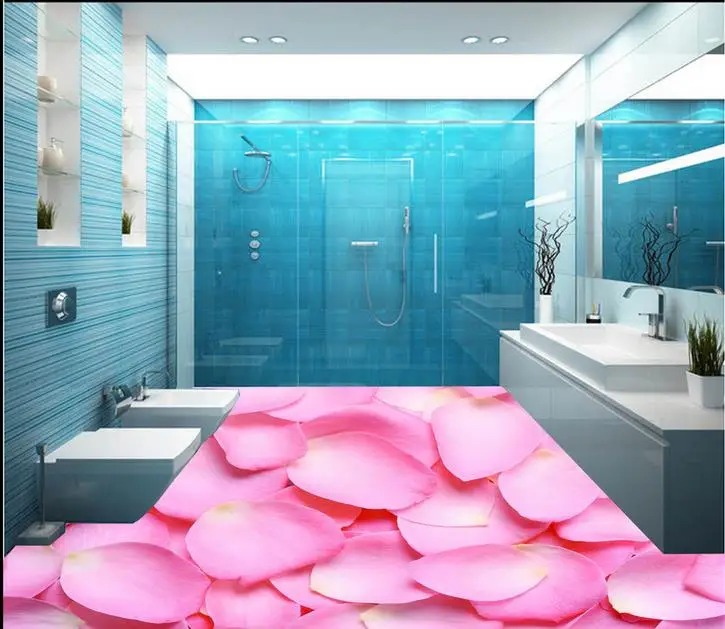 

3d Floor Murals One Piece Photo Wallpaper Rose petal Living Room 3d Wallpaper 3d Flooring Modern Wallpaper Design