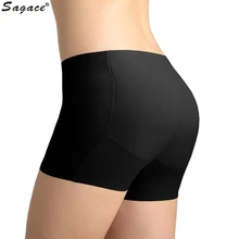 Sagace Fashion Lady Padded Seamless Butt Hip Enhancer Shaper Solid Black Boyshort Panties Low-Waist Lift Hips Underwear Aug13