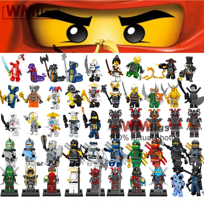 

Legoings Ninjagoes Figures Blocks Garmaoon Nya Jay Zane Kai Cole Harumi Samurai X Wei Snake Weapon Building Blocks Toy Gifts