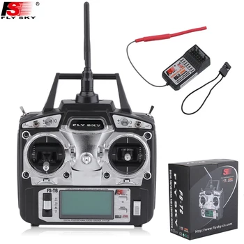 

Flysky FS-T6 FS T6 6ch 2.4g w/ LCD Screen Transmitter + FS R6B Receiver RC Quadcopter Helicopter With LED Screen