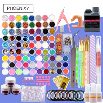 

Acrylic Nail Kit Acrylic Powder Nail Gel Manicure Tools Nail Art Powder Liquid Brush Glitter Clipper Primer File Manicure Set