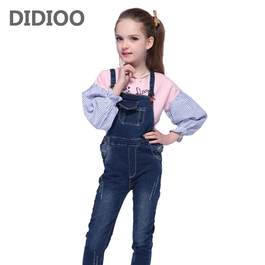 Girls Denim Overalls for Kids Jeans Pants for Girls Jumpsuit Autumn