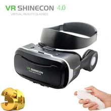 Virtual Reality goggles 3D Glasses VR Shinecon 4.0 with HIFI headphone google cardboard VR BOX 2.0 VR headset For smartphone