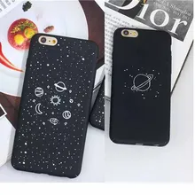 Дирижабль Астронавт Звезды Чехол Для iPhone 6 Чехол Для iphone 6 S 6 Плюс 7 плюс 7 Лунная Ночь Телефон Случаях Высокотехнологичный Космический Рисунок крышка