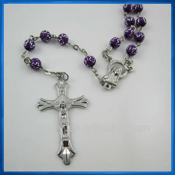 

catholic plastic cross bead rosary