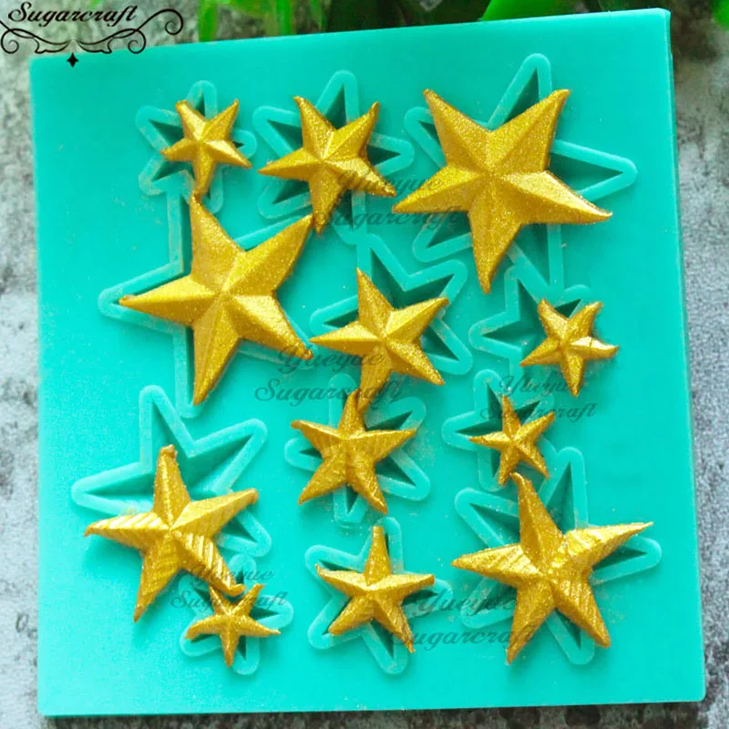 Yueyue Sugarcraft звезда силиконовая форма помадка форма для украшения торта инструменты форма для шоколадной мастики