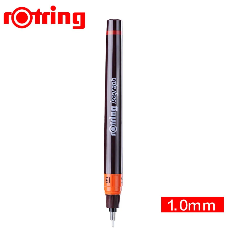 Германия Rotring изограф игольчатая ручка 0,1-0,8 мм ручка для рисования ручная роспись ручка крючок линия ручка с добавляемыми чернилами 1 шт - Цвет: 1MM