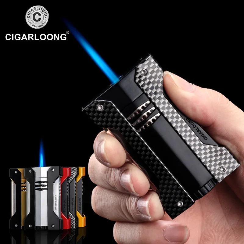 Lighter 6 Colors Metal TORCH JET FLAME Cigarette Lighter Gas Butane