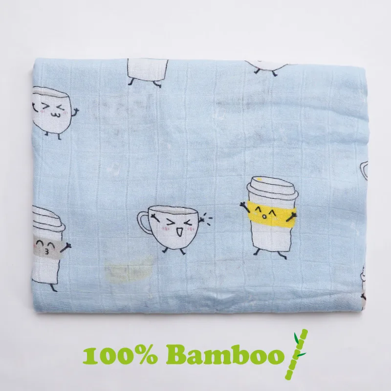 Детское одеяло Muslinlife из бамбукового волокна с милым мультяшным рисунком, супер мягкое детское одеяло для новорожденных, милое банное полотенце
