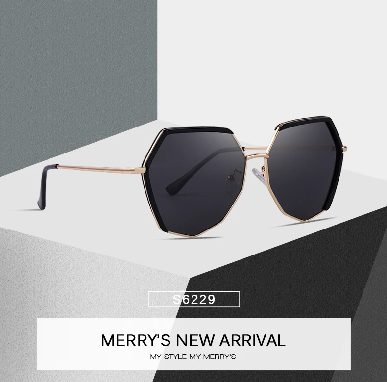 MERRYS дизайнерские женские роскошные поляризованные солнцезащитные очки с металлическим дужком UV400 защита S6229