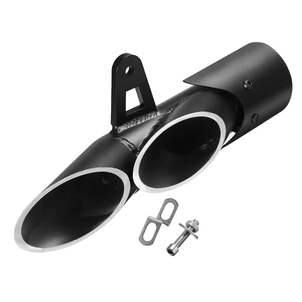 

Motorcycle Dual Outlet Exhaust Muffler Tail Pipe For Yamaha YZF-R6 Suzuki GSX-R Motorcycle Modified Exhaust Pipe