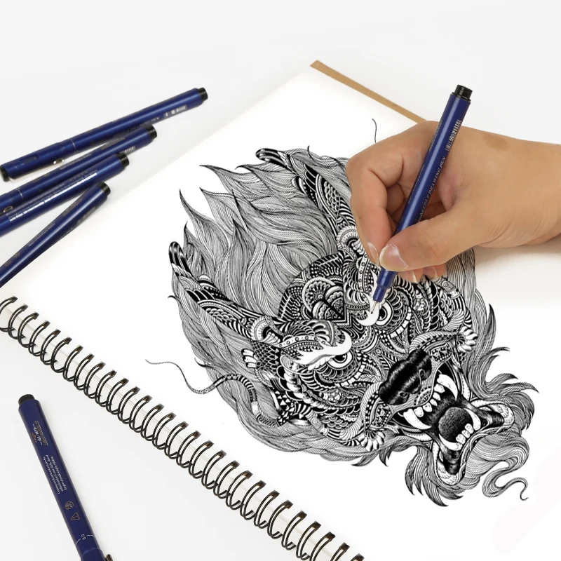 Ручка черная водостойкая для рисования 10 шт./лот|fine line pen|drawing pensketch marker pens |