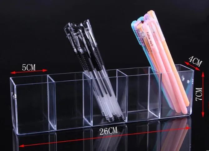 Clear acrylic Cosmetic Brush Eyeshadow Pencil Pen Lipstick Display Stand Rack Support Organizer Hol