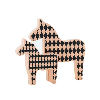 

Europe Art Wood Trojan Horse Decor Figurines Living Room TV Cabinet Study Store Restaurant Pastoral Decorations Furnishing Gifts