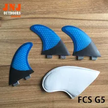 Half carbon fiber blue color surfboard fin thruster FCS G5 M font b surf b font