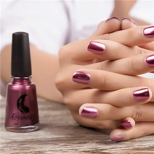 Новая мода для женщин и девушек зеркальный лак для ногтей покрытие серебряная паста металлический цвет нержавеющая сталь красота дизайн ногтей Прямая поставка - Цвет: Purple