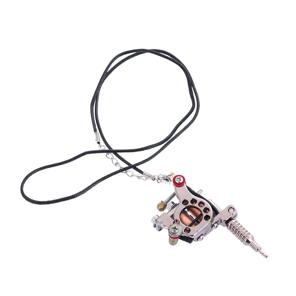 SWANJO 1 шт. мини-тату-машина подвеска серебряная удача семь ожерелье с кулоном в форме машины Татуировка Машина подвеска брелок ожерелье в стиле панк