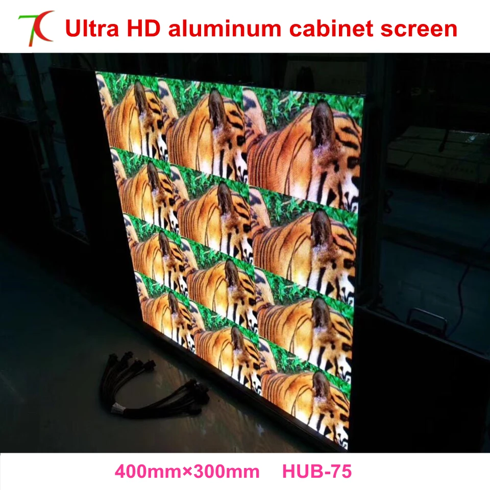 

P1.667/P1.923 indoor 400*300mm high definition die-casting aluminum cabinet led display screen