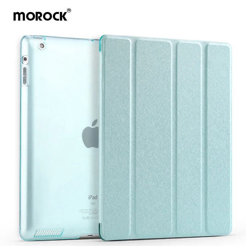 Case for iPad 2 3 4 PC Transparent Back Ultra Slim Light Weight Trifold Smart Cover For 2/3/4 Ice series | Компьютеры и офис