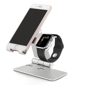 

Adjustable Phone Watch Desk Stand Holder Aluminum Metal Foldable Mobile Phone Tablet Holder Stand for iPhone Watch for Samsung