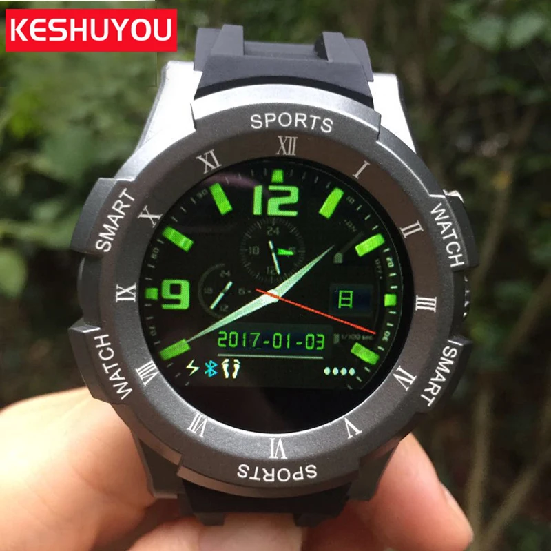 

KESHUYOU Sw12 Sport Smart watch Uhr Bluetooth Thermometer Android 5.1 Ios Gesundheit Heart Rate SmartWatch Mtk2501 1.22" phone