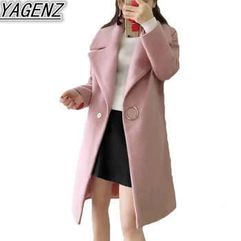

Winter Woolen Jacket Coat Female Autumn Korean New Wool Coats Womens Solid Wool Overcoat Women Plus size Woolen Parka Outerwear