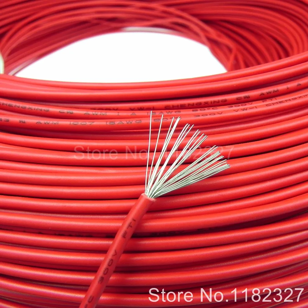 PVC Insulated tinned copper electronic wire red 5