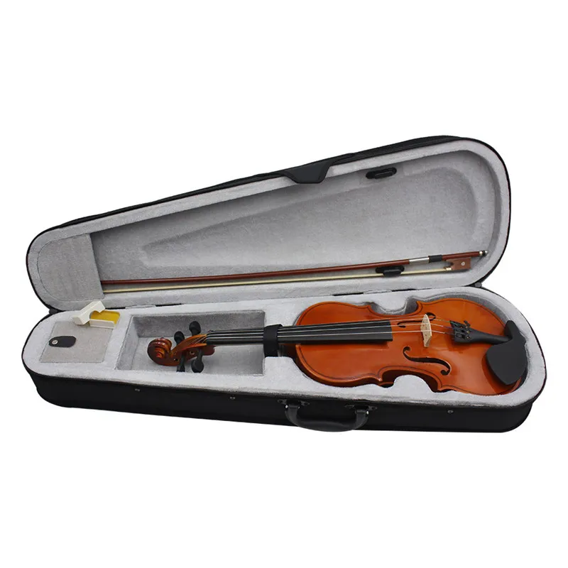 Online IRIN 4 4 violín acústico Natural de tamaño completo Violino artesanal con estuche cuerdas para arco silencioso INSTRUMENTO DE 4 cuerdas para Beiginner
