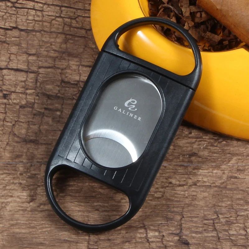 

GALINER Plastic Cigar Cutter Sharp Stainless Steel Dlade Zigarren Cutter Guillotine Pocket Smoking Scissor Puro Accessories
