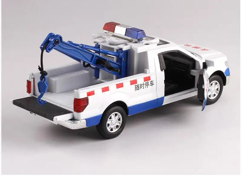 Высокая симуляция пикапа кран, 1:32 Сплав оттяните назад Модель спасательных трейлер автомобили, Diecasts& игрушечные транспортные средства игрушки