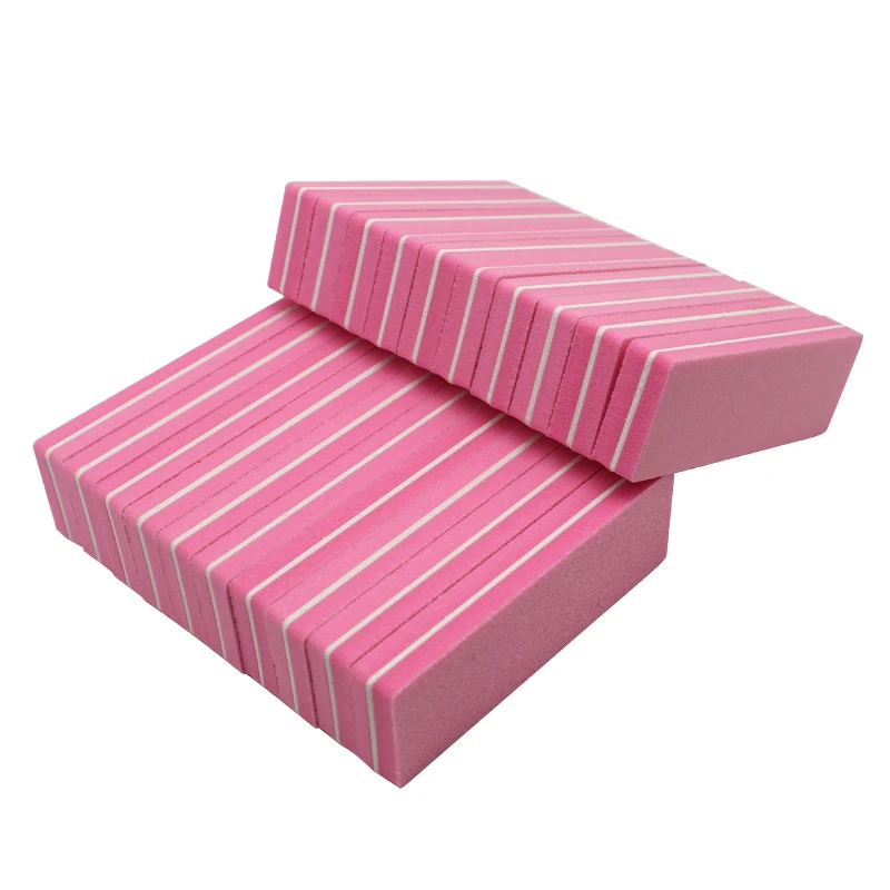 

12pcs Nail File Buffer Sponge Mini Nail File Block Buffer Sanding 100/180 Professional Pink Nail Art Tools Salon Lime a ongle