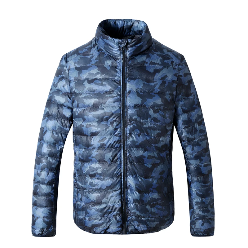 90 Duck Down Ultralight Coats Men Loose Camouflage Down Parkas Fashion