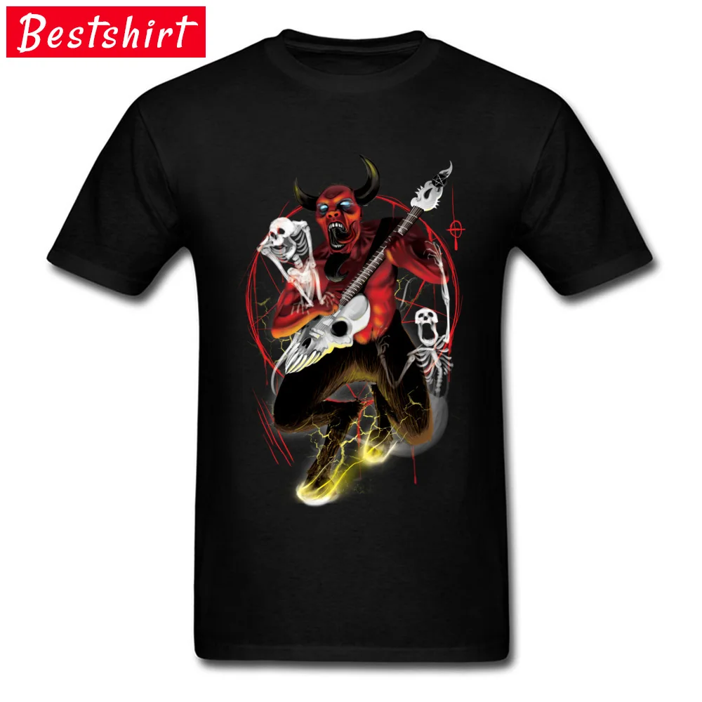 

Bass Rock T Shirts Hallowmas Satan Guitar Death Skeleton Skull Printed Tshirts Funny Novelty Design Fashion T-Shirts Metal Band