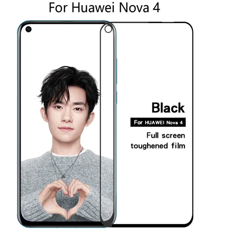 

Full Cover Screen protector For Huawei Nova 4 4e 3 3i Tempered Glass on the for huawey huwei nova3 nova4 e glas Protective Film