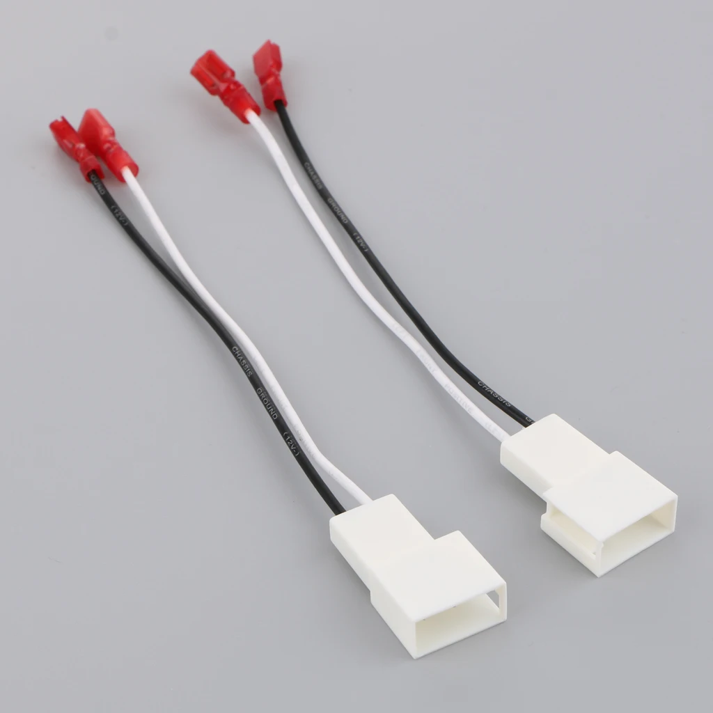 2Pcs Speaker Adaptor Lead Loom Connectors for Toyota 1987-2013 Motorcycle Car Accessories