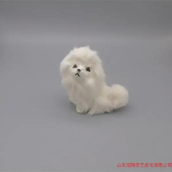 

Simulation poodle polyethylene&furs poodle model funny gift about 14cmx13cm
