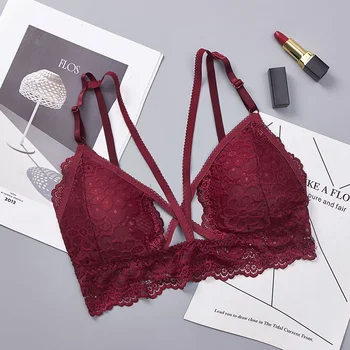 

Women Seamless Padded Floral Brassiere Sexy Underwear Women's Lace Bra Sexy Bralette Lingerie