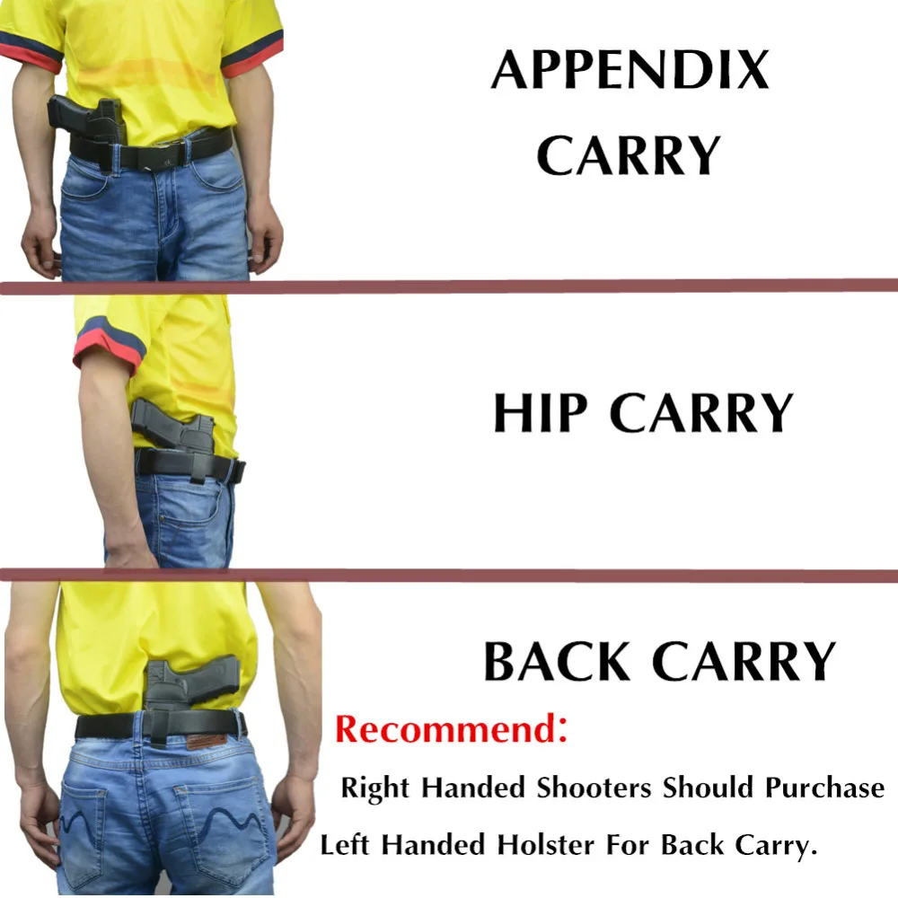 Pistol Holster Gun Holster Leather IWB Concealed Carry Gun Holster For Glock 17 19 22 23 43 Sig Sauer P226 P229 Ruger Beretta 92 M92 s&w Pistols Clip Case