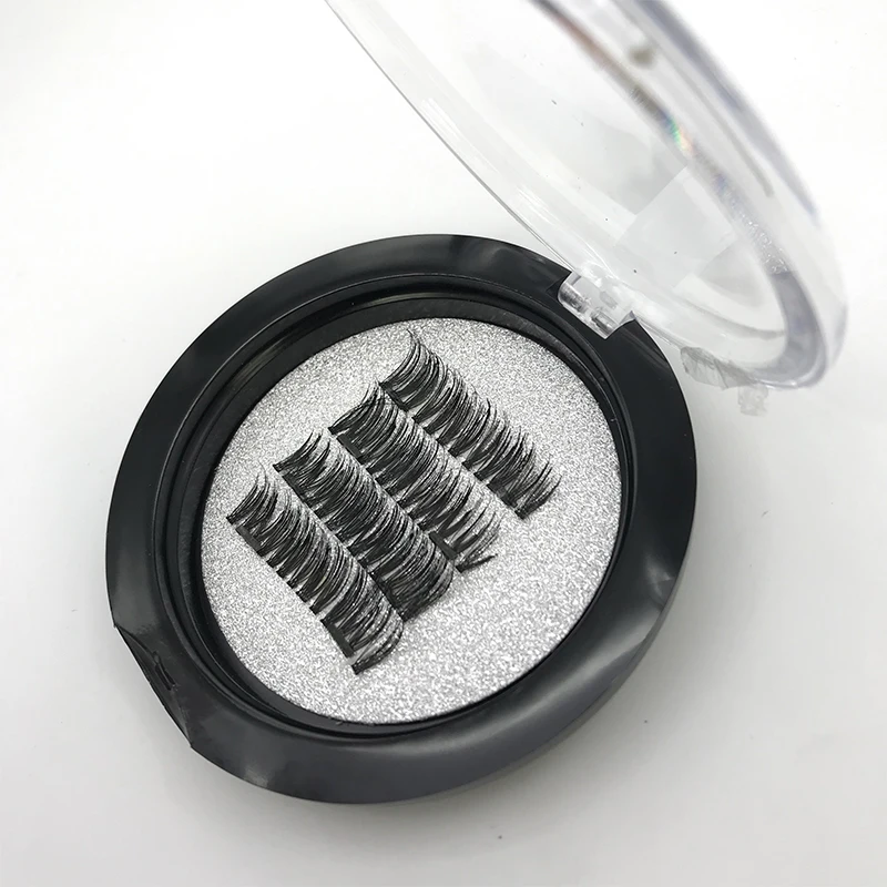 

1 Pairs Magnetic Eyelashes With 2 Magnets Soft Lashes Handmade 3D Magnetic Lashes Natural False Eyelashes Double Magnet