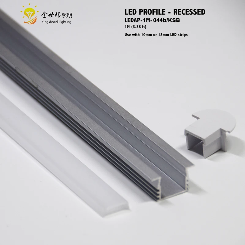 10pcs 1meter recessed aluminum profile for led strip, aluminum housing