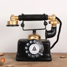 Modelo de resina casa acessórios de decoração do telefone do vintage telefone ornamentos presente criativo bar loja de decoração artesanato figurinhas TTBD21