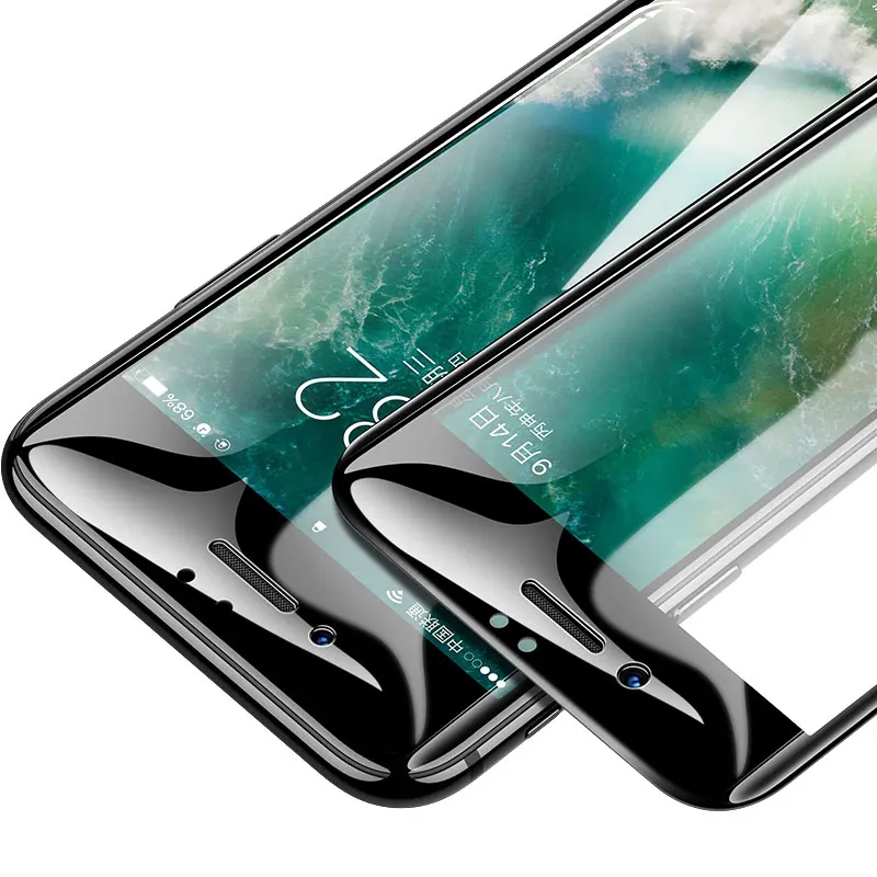 Защитное стекло с изогнутыми краями 30D для iPhone 7 8 6 6S Plus X XR XS Max|Защитные стёкла и