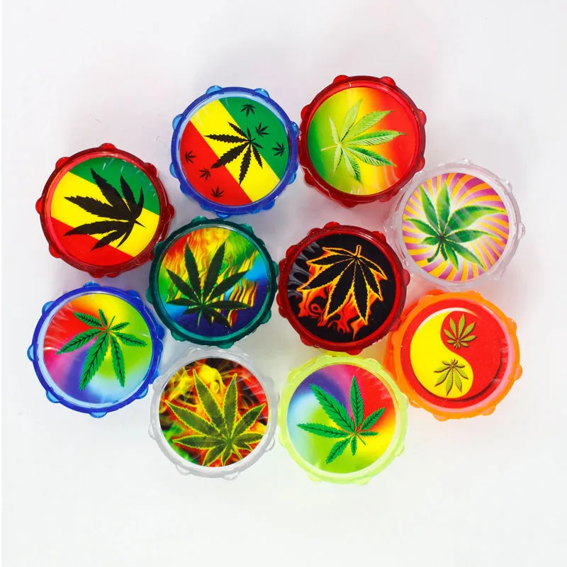 

1PC Mini Colorful Leaf Herbal Herb Weed Spice Grinder Hand Muller Tobacco Smoke Crusher 2018 Creativa Color Random