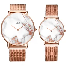 CL014 Пользовательские ваши мужские часы циферблат персонализированный дизайн мраморный камень часы для женщин персональный бренд OEM Пара часы для влюбленных