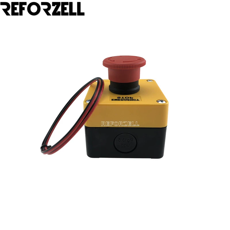 

1NO+1NC e-stop push button switch emergency stop switch with DC Power Cable for Workbee CNC Engraving Machine