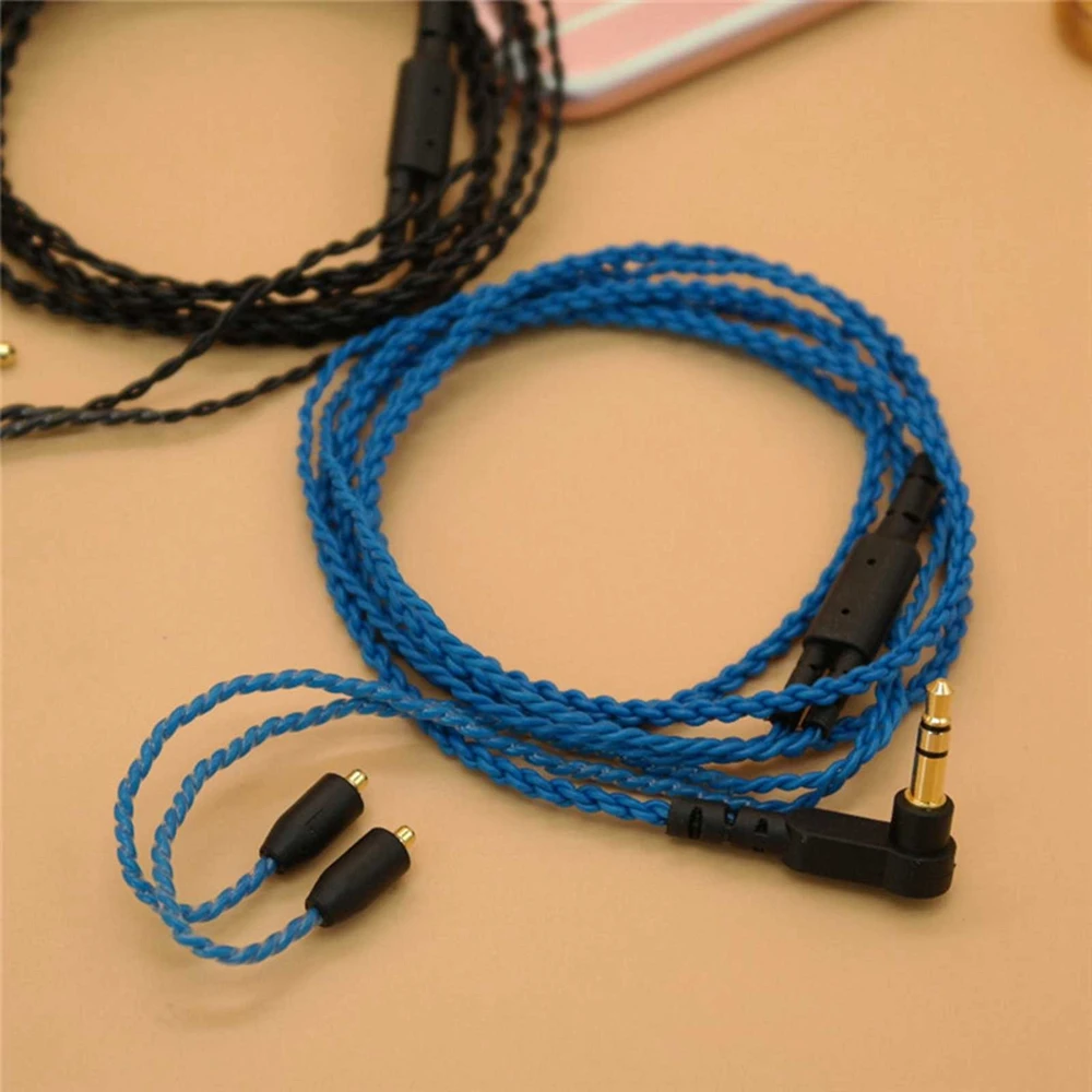 

BAAQII MMCX Earphone Cable DIY Replacement Fit For SE215/SE315/SE425/SE535/SE846/UM PRO10/TK200 Blue AA3952