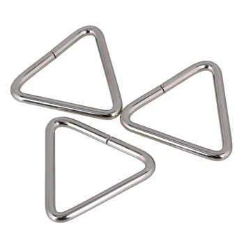 

20xMultifunctional 3.8cm Silver Color Metal with Iron Wire Triangle Loop Buckle