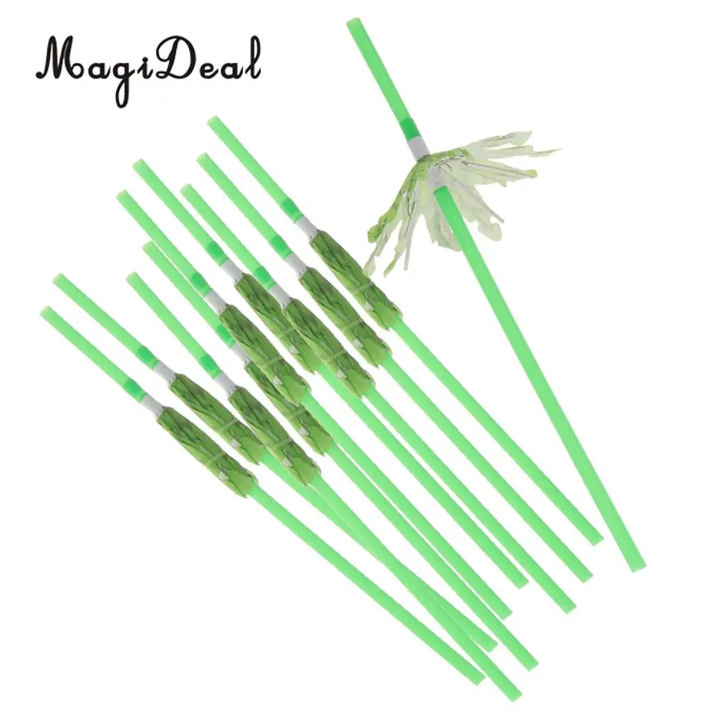 MagiDeal 10pcs/Set Hawaiian Tropical Coconut Tree Cocktail Drinking Straws Sipping Straws Wedding Birthday Party Table Decor