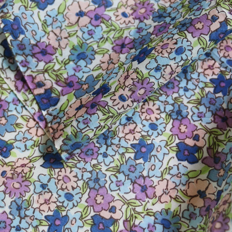100 см* 135 см тонкое платье рубашка ткань натуральный шелк хлопок ткань Ситцевая подкладка